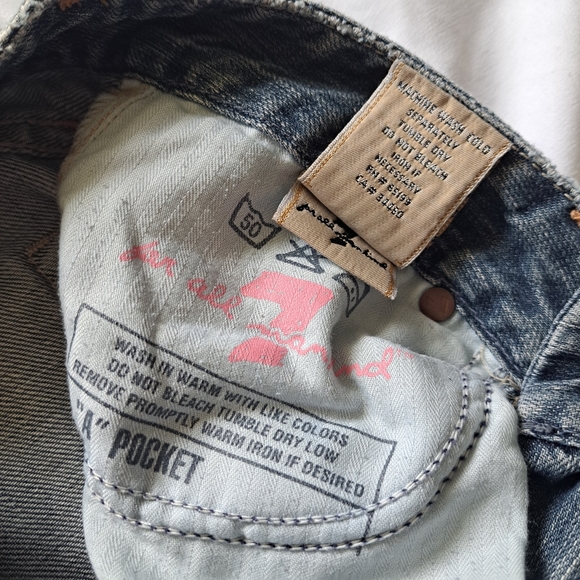 🔴3/$15 7 for all mankind | Womens light blue distressed boot cut jean 26 - Picture 16 of 16